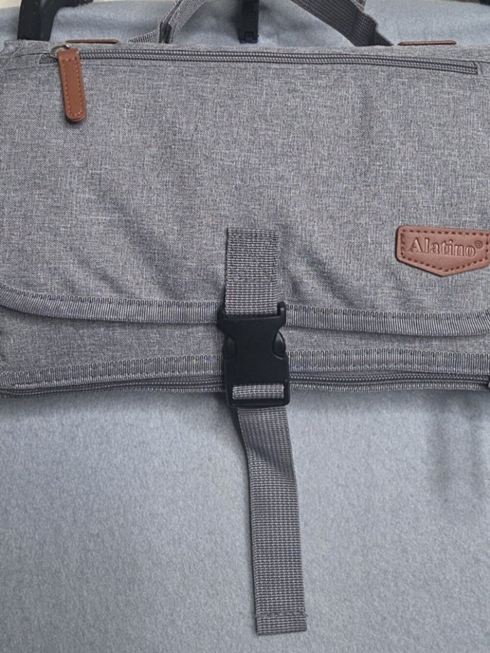 Alatino Baby Infant Gray Portable Diaper Detachable Travel Changing Pad Mat